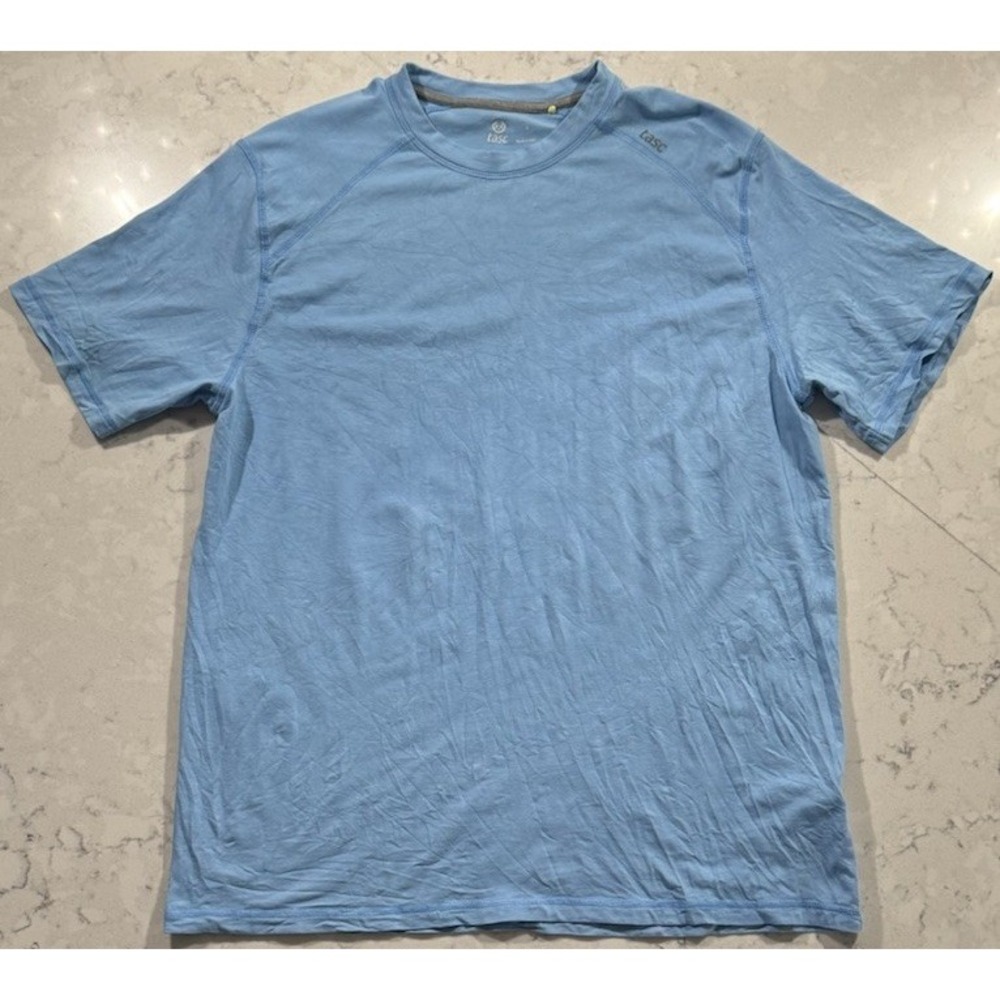 Tasc Performance Carrollton T-Shirt Mens Large Blue Bamboo Cotton Blend TM110